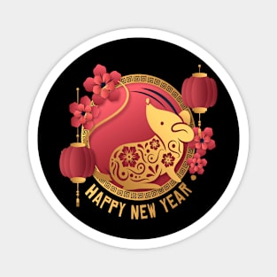 happy chinese new year 2020 year of the rat Magnet